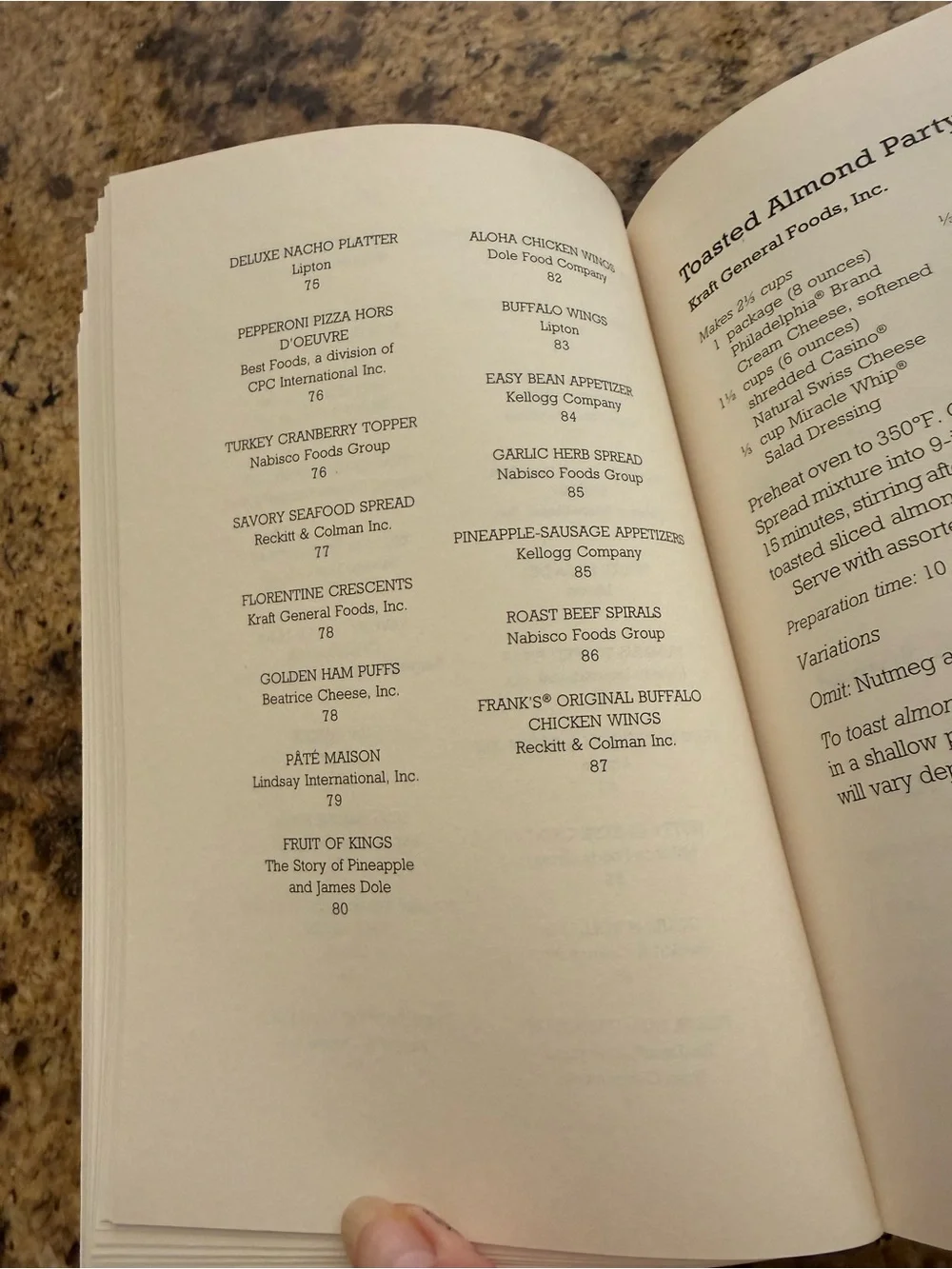 Best Recipes  of the Great Food Companies  hardcover book